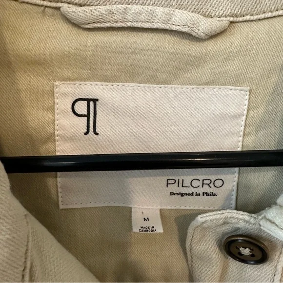 Anthropologie Pilcro Linen Shacket Beige Large - Picture 8 of 10